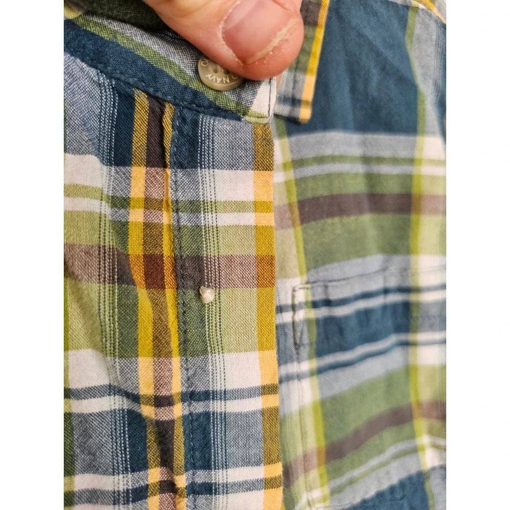 100% cotton Old Navy Boys Plaid Short Sleeve Button Down Shirt 3T‎